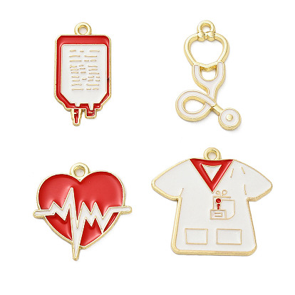 Подвески из эмали и сплава, золотые, медицинская тема