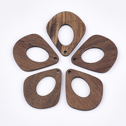 Walnut Wood Pendants, Teardrop