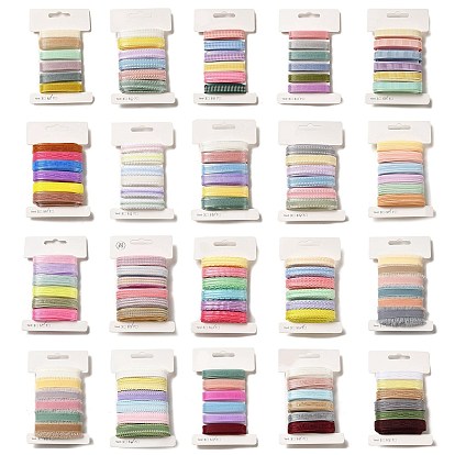 Наборы лент из полиэстера и нейлона, для изготовления бантов, Подарочная упаковка