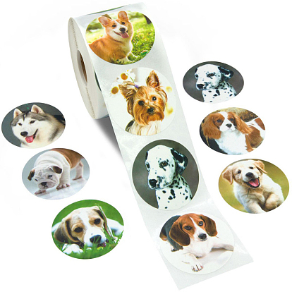 Adhesive Paper Tape Stickers, for Card-Making, Scrapbooking, Diary, Planner, Envelope & Notebooks, Round