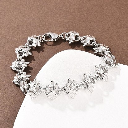 304 из нержавеющей стали цветок ссылку цепи браслеты, не тускнеет