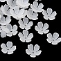Frosted Acrylic Bead Caps, Flower