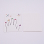Plastic Ring Display Cards, for Hanging 5 Pcs Ring Display, Rectangle with Horse