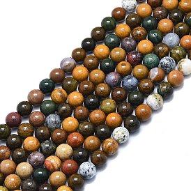 Океан Природный яшмы бисер нитей, круглые