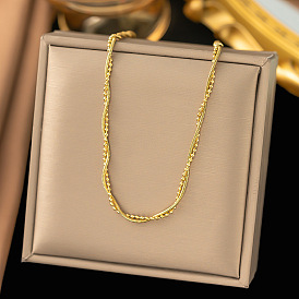 304 нержавеющая сталь 2 ожерелья из нитей для женщин