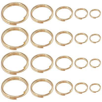 200шт 5 стили 304 разрезные кольца из нержавеющей стали, кольца с двойной петлей