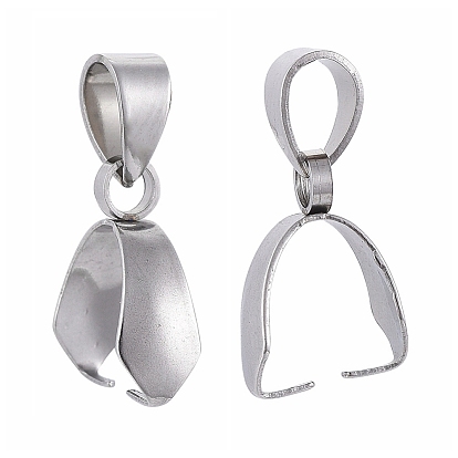 201 Stainless Steel Pendant Pinch Bails