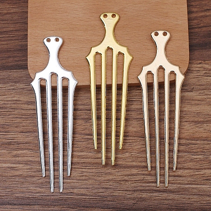 Alloy Hair Comb Findings, with Loops