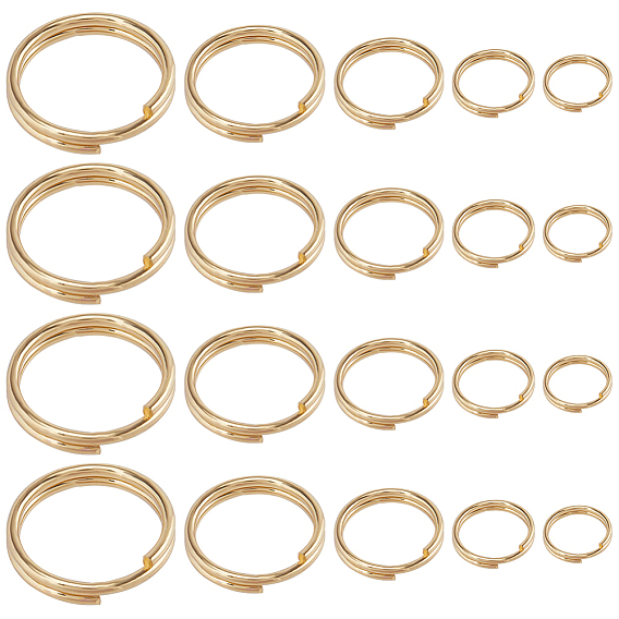 200шт 5 стили 304 разрезные кольца из нержавеющей стали, кольца с двойной петлей