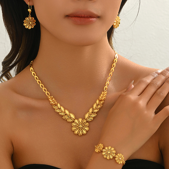 Элегантные латунные браслеты, серьги и ожерелья в ближневосточном стиле для женских вечеринок