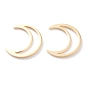Brass Linking Rings, Long-Lasting Plated, Moon
