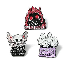 Black Alloy Brooches, Enamel Pins, for Backpack Clothes