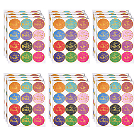 Самоклеящиеся наклейки с картинками, для изготовления карт, скрапбукинга, дневник, планировщик, чашка, оболочка мобильного телефона, записные книжки, круглый со словом