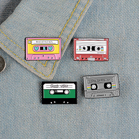 Cartoon Magnetic Tape Retro VHS Chest Pin - Halloween Christmas Gift