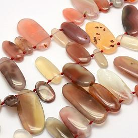 Natural Agate Beads Strands, Oval