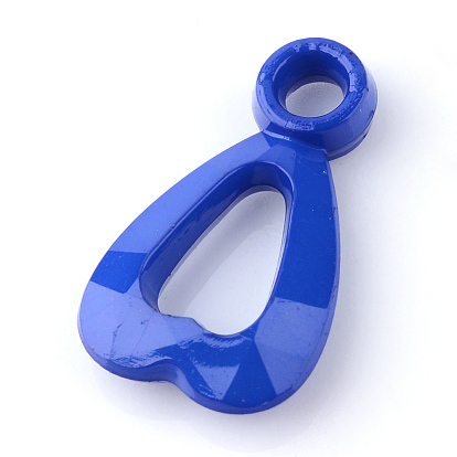 Непрозрачные акриловые подвески, сердце