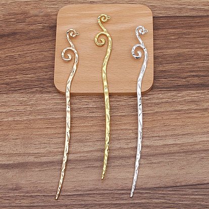Alloy Vine Hair Sticks, with Loop, Long-Lasting Plated Hair Accessories for Women