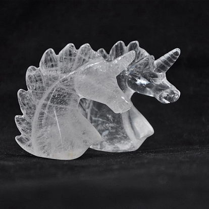 Резные фигурки исцеляющих единорогов из драгоценных камней, Украшения из камня с энергией Рейки