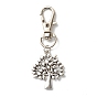 Tree of Life Tibetan Style Alloy Keychain, with Swivel Lobster Claw Clasps and Iron Open Jump Rings