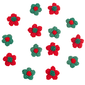 30 шт. 2 цвета гребенной хлопковой ткани украшения аксессуары, цветок