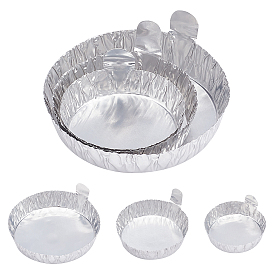 Olycraft 90Pcs 3 Style Aluminum Foil Weighing Dish, for Baking