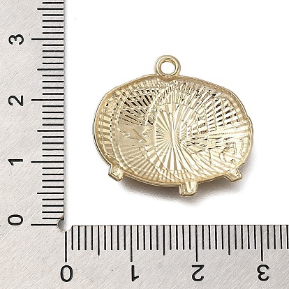 Стойки обшивки сплава эмали подвески, с абс пластика имитация жемчуга и смолы, золотые, овальный шарм