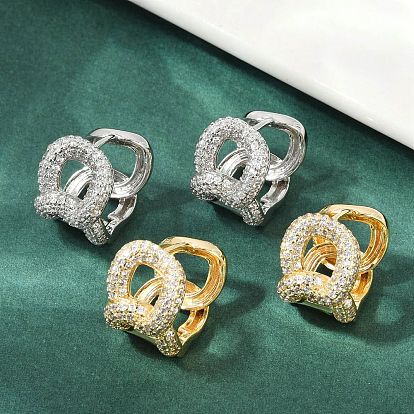 Серьги-подвески из латуни с прозрачным кубическим цирконием, цепочка-оберег