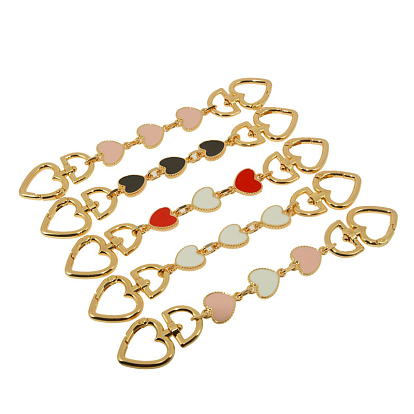 Удлинители цепочек для железного кошелька, с сердечными застежками, для замены сумочки или сумки через плечо