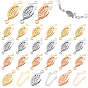 60Pcs 3 Colors Stainless Steel Box Clasps, Fish, 1-Strand, 2-Hole
