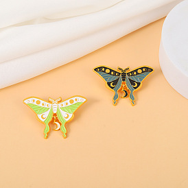 Butterfly Brooch Pin Insect Metal Badge Animal Crescent Pair Clothing Accessory Scarf Clip