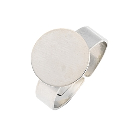 Brass Pad Ring Components, Adjustable, Lead Free and Cadmium Free, 18mm