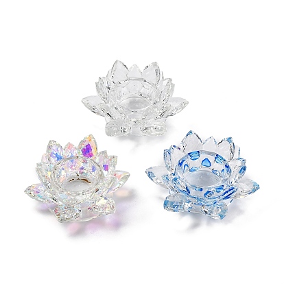 Подсвечники из натурального кварцевого кристалла в форме цветка, для домашнего украшения рабочего стола