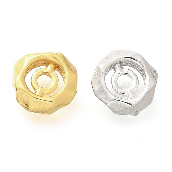 925 стерлингов серебряные шарики Spacer, многоугольник