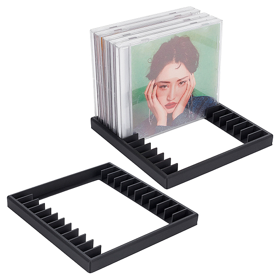 12 Grids Plastic CD Storage Racks, Rectangle