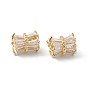Brass Beads, with Glass Crystal Rhinestone, Long-Lasting Plated, Drum