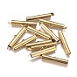 Brass Slide On End Clasp Tubes, Slider End Caps, for Ball Chains