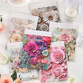 Flower Scrapbook Paper Pads, for DIY Album Scrapbook, Background Paper, Diary Decoration