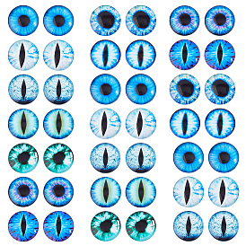 50 стеклянные кабошоны шт., полукруглый с глазом