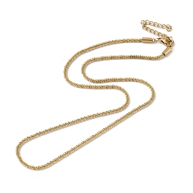 Ion Plating 304 Stainless Steel Twisted Singapore Chains Necklace for Men Women