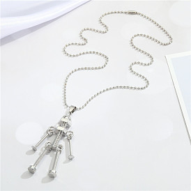 Stylish Screw Robot Necklace for Men and Women - Hip Hop Collarbone Chain Jewelry