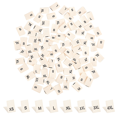 480Pcs XS/S/M/L/XL/XXL/3XL/4XL Mix Kid's Size Label, Woven Crafting Craft Cotton Labels
