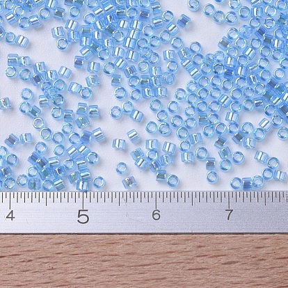 MIYUKI Delica Beads, Cylinder, Japanese Seed Beads, 11/0, Transparent Colours AB
