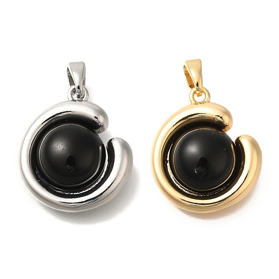 Латунные подвески, круглая с подвесками-кабошонами, с целью перехода в кольце