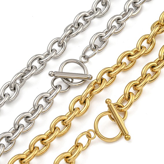 304 из нержавеющей стали кабель цепи ожерелья, ионное напыление (IP) для мужчин и женщин