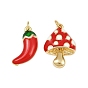 Латунные подвески, без кадмия, без никеля и без свинца, с эмалью и кольцом для прыжков, реальный 18 k позолоченный