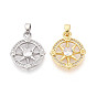 Латунные микропаве прозрачные подвески с фианитом, прелести компаса