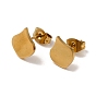 PVD Vacuum Plating 304 Stainless Steel Stud Earrings, Twist Teardrop