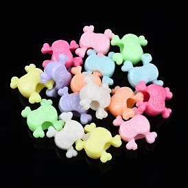 Opaque Acrylic Beads, Skull
