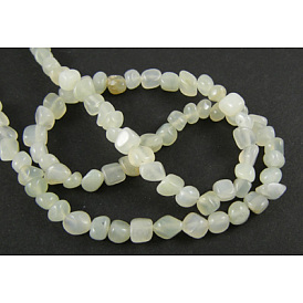 Gemstone Strands, Natural New Jade ,The beads about 3~5mm, hole: 0.8mm, 15.5 inch, 82pcs/strand