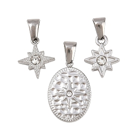 303 из нержавеющей стали горный хрусталь подвески, цвет нержавеющей стали